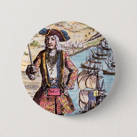 黒いバート色のポートレート 缶バッジ (正面)