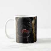 黒いパグなめし コーヒーマグカップ (左)