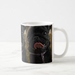 黒いパグなめし コーヒーマグカップ