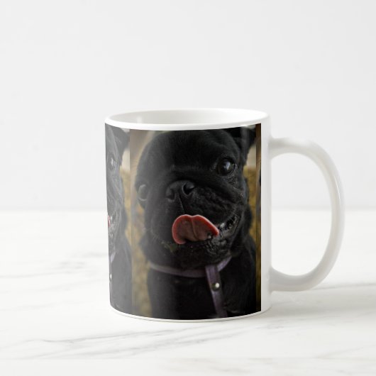黒いパグなめし コーヒーマグカップ (右)