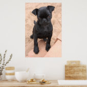 黒いパグのパピーポスター ポスター (キッチン)
