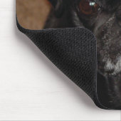 黒いパグのマグのマウスパッド マウスパッド (コーナー)