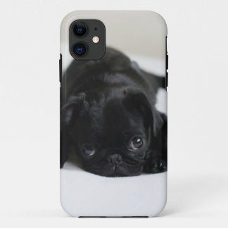 黒いパグの子犬 iPhone 11 ケース