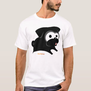 黒いパグの演劇! ワイシャツ Tシャツ