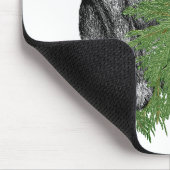 黒いパグパピー愛らしいクリスマスアート マウスパッド (コーナー)