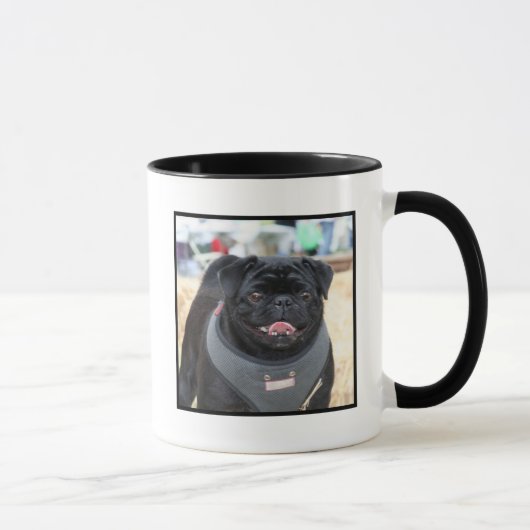 黒いパグマグ マグカップ (右)
