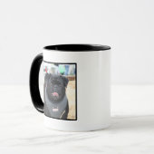 黒いパグマグ マグカップ (正面左)