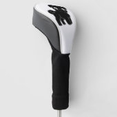 黒いパグ漫画 ゴルフヘッドカバー (アングル)