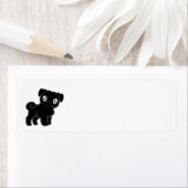 黒いパグ漫画 ラベル (インサイチュ)