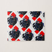 黒いパグ ジグソーパズル (横)