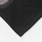 黒いパグ フリースブランケット (角)