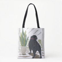 黒いパグ、犬、モダン