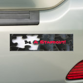 黒いパズルの部分を恋しく思うクローズアップの写真 バンパーステッカー (車上)