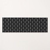 黒いパタカスタムーンにホワイトビジネスロゴ ヨガマット (正面(横))