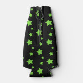 黒いパターンの緑の星 ボトルクーラー (裏面)