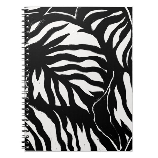 黒いパターンの背景をアストラクト ノートブック (正面)