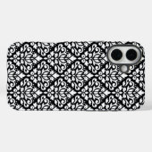 黒いパターン上にマスクの白をスクロール Case-Mate iPhoneケース (裏面 (横))