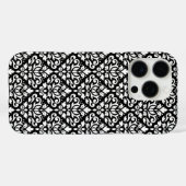 黒いパターン上にマスクの白をスクロール Case-Mate iPhoneケース (裏面 (横))