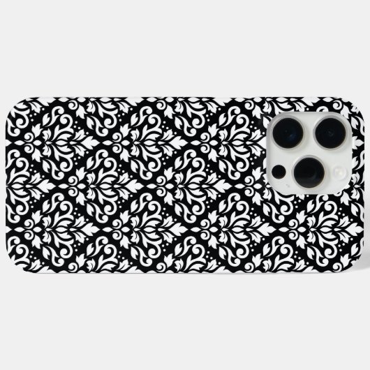 黒いパターン上にマスクの白をスクロール Case-Mate iPhoneケース (裏面 (横))