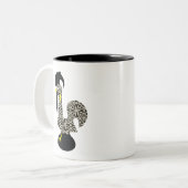 黒いパターン、Galo de Barcelos ツートーンマグカップ (正面左)