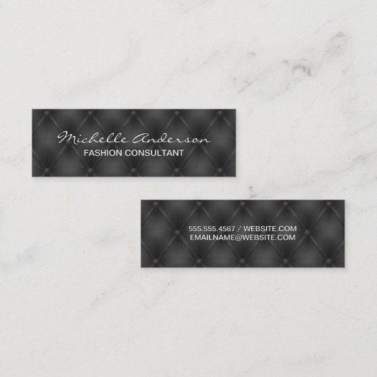 黒いパディング |塗り潰し背景 スキニー名刺 (正面/裏面)