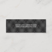 黒いパディング |塗り潰し背景 スキニー名刺 (裏面)