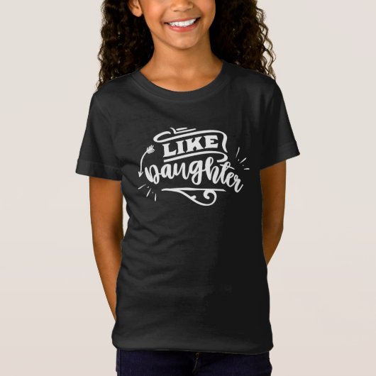 黒いパパと私のマッチング父の娘の子供 Tシャツ (正面)