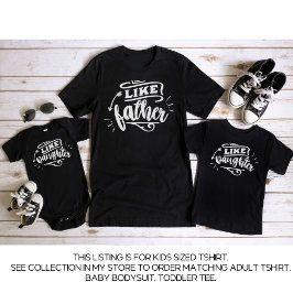 黒いパパと私のマッチング父の娘の子供 Tシャツ