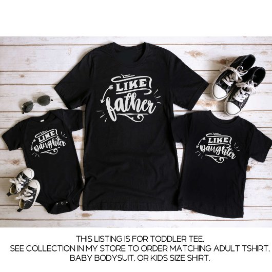 黒いパパと私のマッチング父の娘 トドラーTシャツ