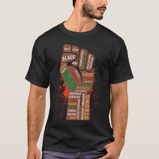 黒いパパの拳 ブラックヒストリー月間 アフリカ系アメリカ人のお父さん 太っている男性 Tシャツ