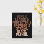 黒いパパ ジュンティーン 父の日 黒人 アフリカ カード (黄色い花)