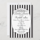 黒いパリのブライダルシャワーの招待状 招待状 (正面)