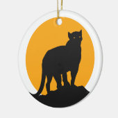 黒いパンサーサンセットシルエット セラミックオーナメント (左)