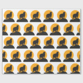 黒いパンサーサンセットシルエット ラッピングペーパー (フラット)