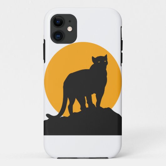 黒いパンサーサンセットシルエット Case-Mate iPhoneケース (裏面)