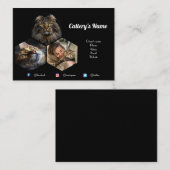 黒いパーソナライズされたコラージュの写真 名刺 (正面/裏面)