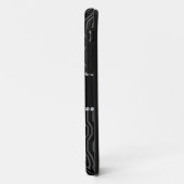 黒いパーソナライズされた幾何学的ダイヤモンドのパターン名 Case-Mate iPhoneケース (裏面/左)