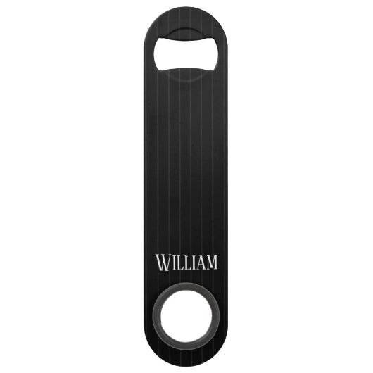 黒いパーソナライズされた梅毒 スピード栓抜き (正面)