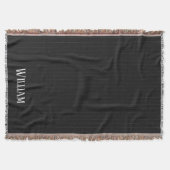 黒いパーソナライズされた梅毒 スローブランケット (正面)