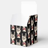 黒いパーソナライズされた角を上げる フェイバーボックス (オープン)