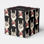 黒いパーソナライズされた角を上げる フェイバーボックス (裏面サイド)