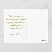 黒いパーソナライズされた金ゴールドとキラキラ ポストカード (裏面)