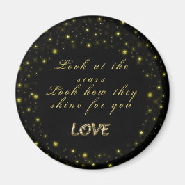 黒いパーソナライズされた金ゴールドとキラキラ マグネット