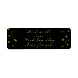 黒いパーソナライズされた金ゴールドとキラキラ ラベル