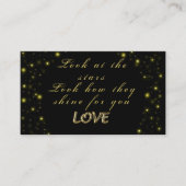 黒いパーソナライズされた金ゴールドとキラキラ 名刺 (正面)