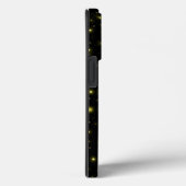 黒いパーソナライズされた金ゴールドとキラキラ Case-Mate iPhoneケース (裏面 / 右)