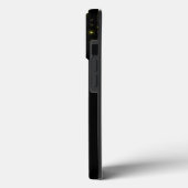 黒いパーソナライズされた金ゴールドとキラキラ Case-Mate iPhoneケース (裏面 / 左)