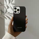 「黒いパーソナライズされた電話ケースと名前をカスタムする | iPhone 16 PROケース<br><div class="desc">この黒い電話ケースで電話のスタイルお洒落をアップパーソナライズされたグレードしモダン、フォントに名前をカスタムするを搭載エレガント。この耐久性の高いケースは、スタイルと保護の両方のために設計されており、デバイスが傷や小さな落下から保護する。ミニマリストの黒い背景は、あなたの名前と完璧にペアパーソナライズされたで、それは毎日の使用のための汎用性の高いアクセサリーまたは愛する人のための思慮深い贈り物にする。様々な電話モデルと互換性があり、このカスタムケースは機能性と洗練された外観を兼ね備えている。</div>