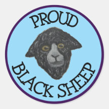 黒いヒツジ青\紫ステッカー