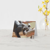 黒いヒョウ カード (黄色い花)